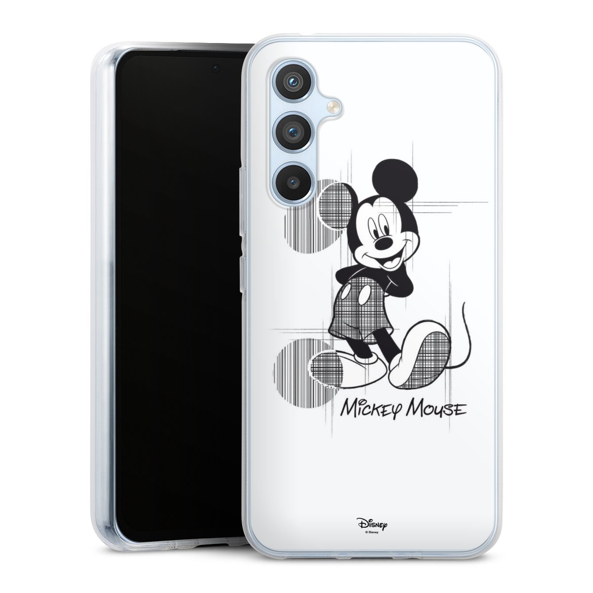 Galaxy A54 5G Handy Silikon Hülle Case transparent Handyhülle Disney Official Licensed Product Mickey Mouse Silikon Case