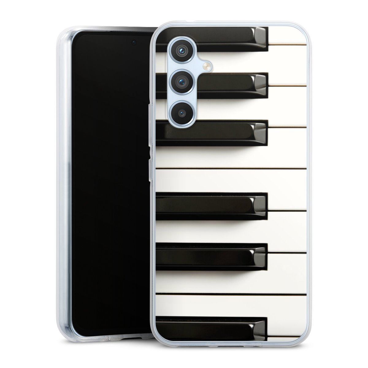 Galaxy A54 5G Handy Silikon Hülle Case transparent Handyhülle Klavier Piano Music Silikon Case