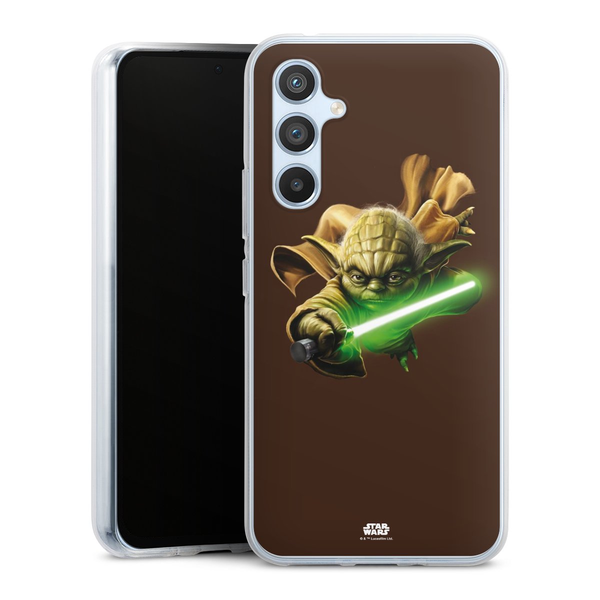 Galaxy A54 5G Handy Silikon Hülle Case transparent Handyhülle Yoda Merchandise Star Wars Silikon Case