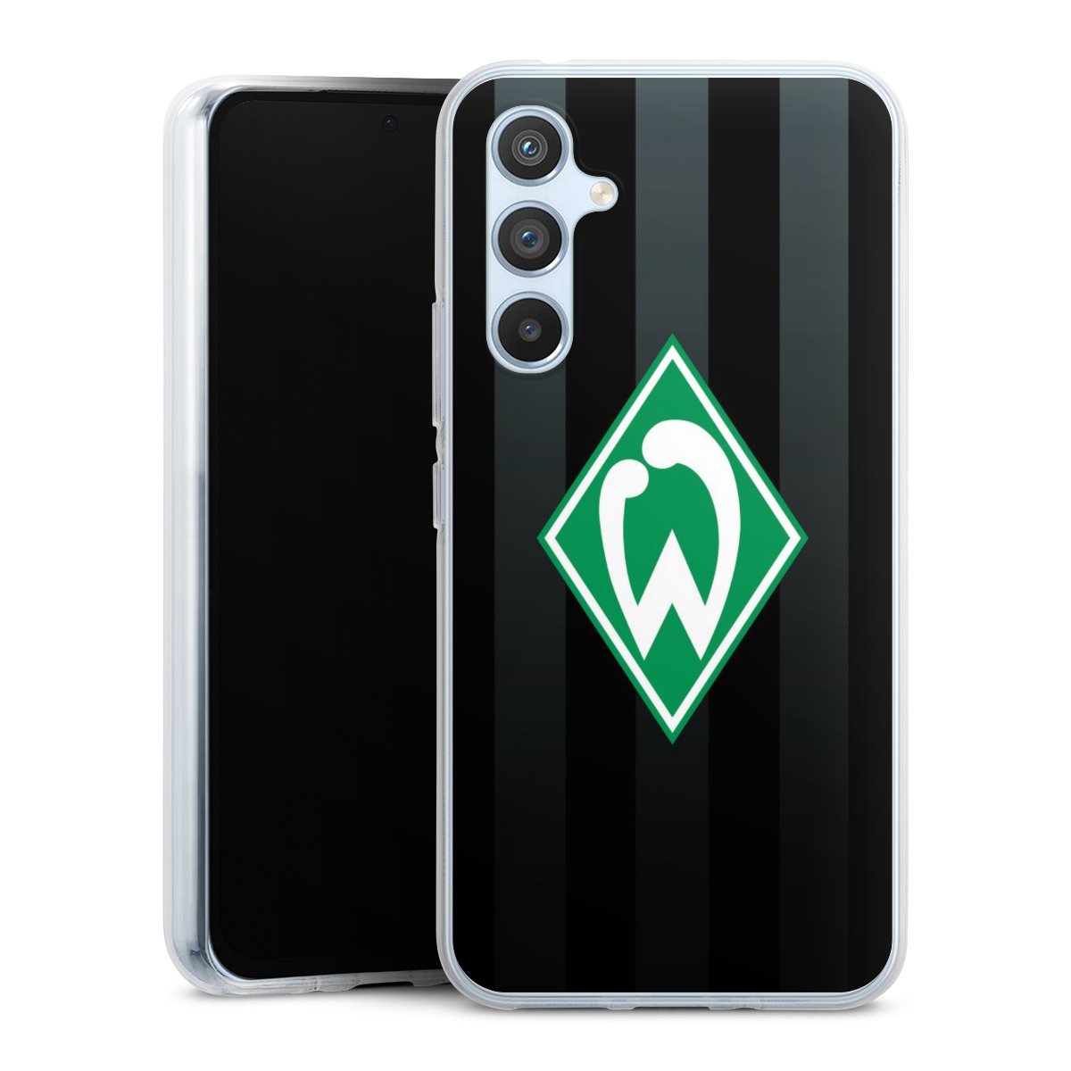 Galaxy A54 5G Handy Silikon Hülle Case transparent Handyhülle Stripes Sv Werder Bremen Official Licensed Product Silikon Case