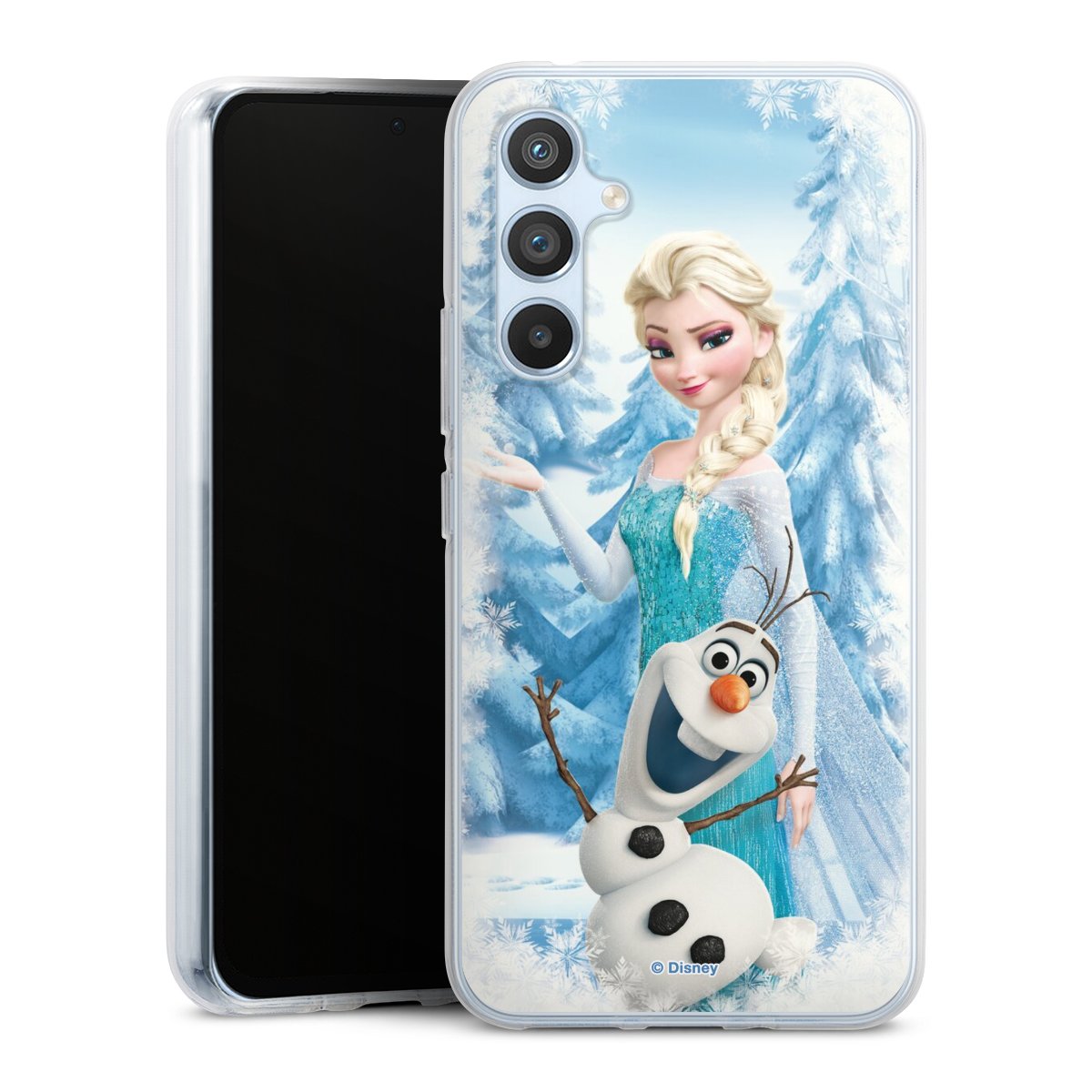 Galaxy A54 5G Handy Silikon Hülle Case transparent Handyhülle Official Licensed Product Frozen Elsa Disney Silikon Case