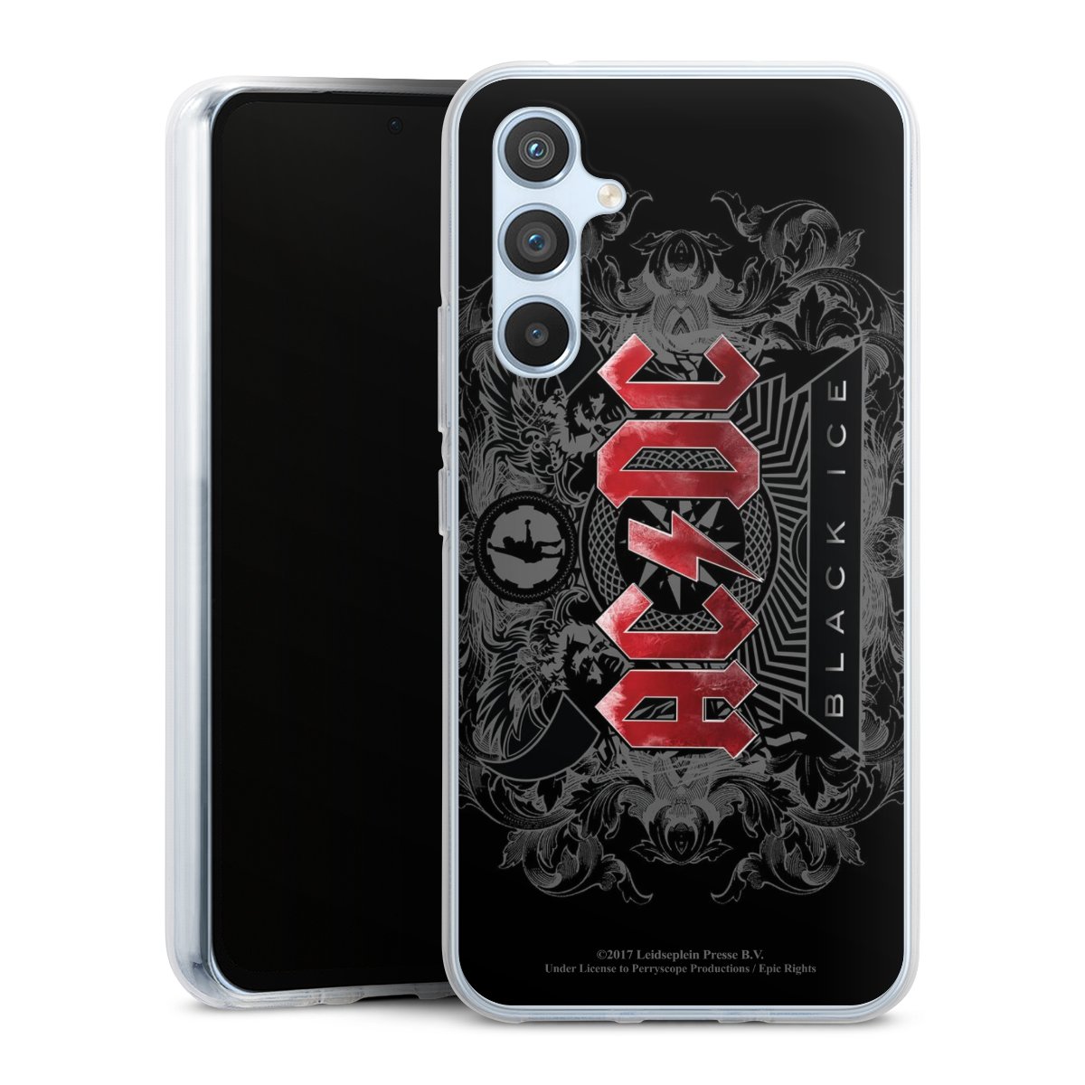 Galaxy A54 5G Handy Silikon Hülle Case transparent Handyhülle Merchandise Black Ice Acdc Silikon Case