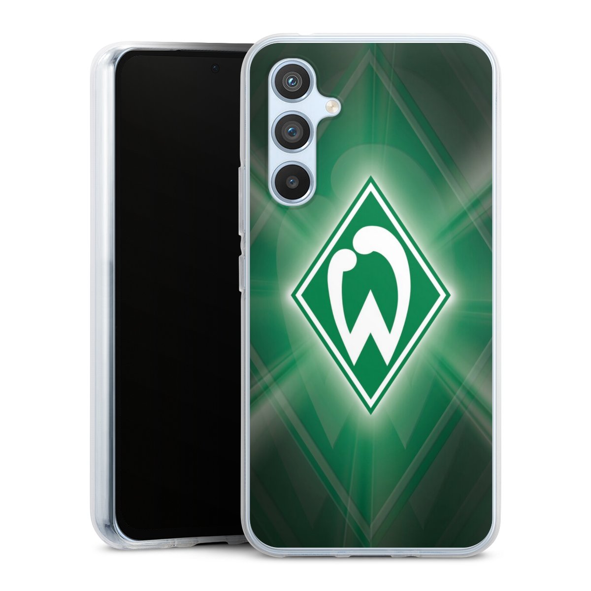 Galaxy A54 5G Handy Silikon Hülle Case transparent Handyhülle Sv Werder Bremen Official Licensed Product Coat Of Arms Silikon Case