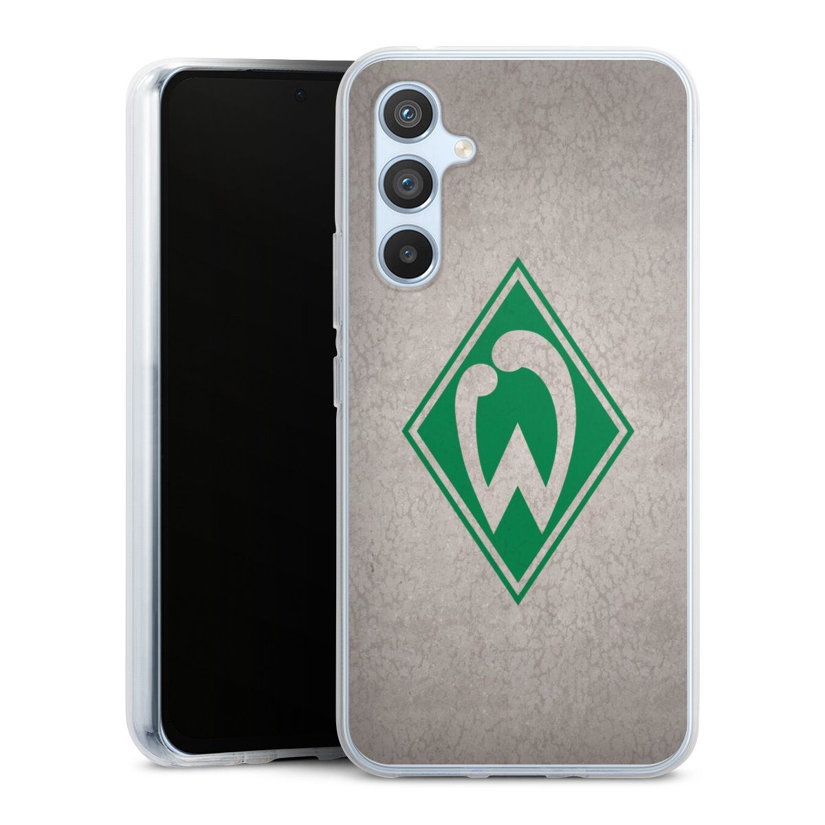 Galaxy A54 5G Handy Silikon Hülle Case transparent Handyhülle Sv Werder Bremen Concrete Official Licensed Product Silikon Case