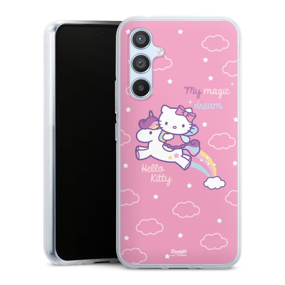 Galaxy A54 5G Handy Silikon Hülle Case transparent Handyhülle Einhorn Official Licensed Product Hello Kitty Silikon Case