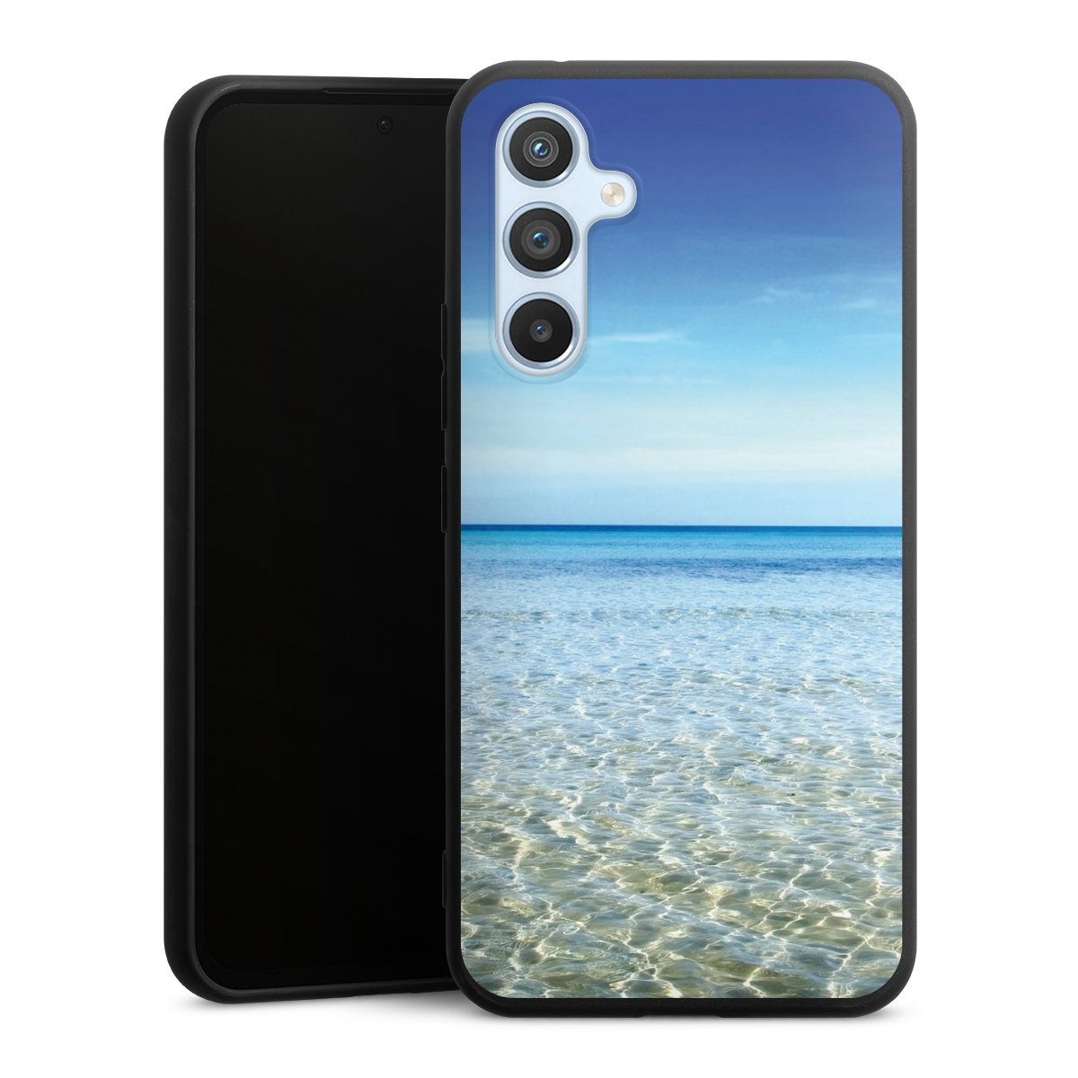 Galaxy A54 5G Handy Premium Silikon Hülle Handyhülle schwarz Case Urlaub Sky Ocean Silikon Premium Case