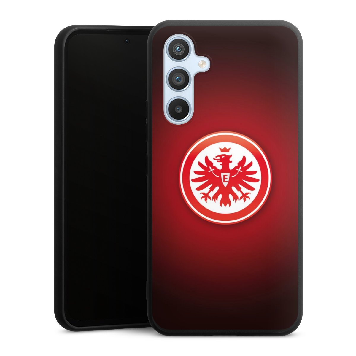 Galaxy A54 5G Handy Premium Silikon Hülle Handyhülle schwarz Case Eintracht Frankfurt Official Licensed Product Coat Of Arms Silikon Premium Case