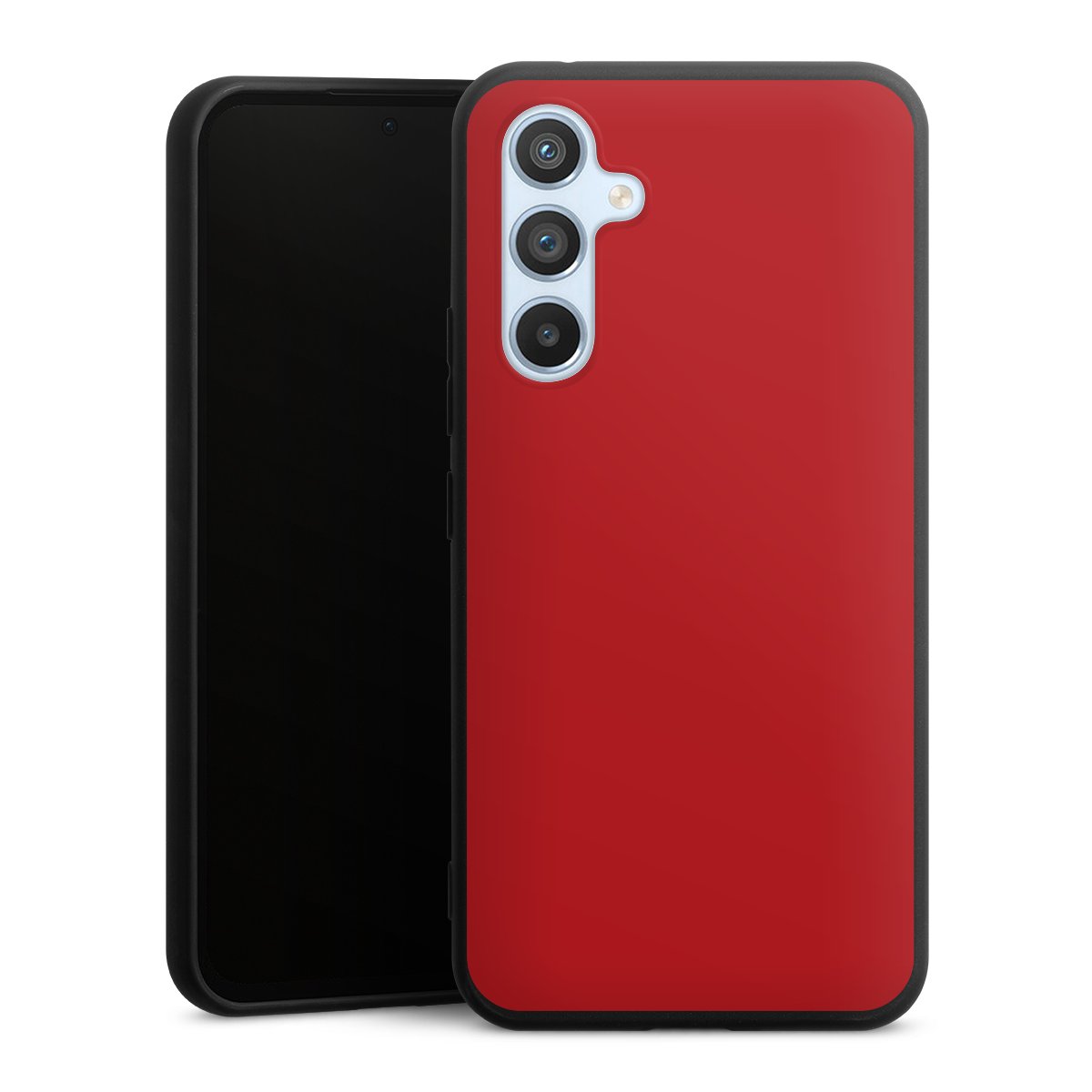 Galaxy A54 5G Handy Premium Silikon Hülle Handyhülle schwarz Case Colour Unicoloured Red Silikon Premium Case