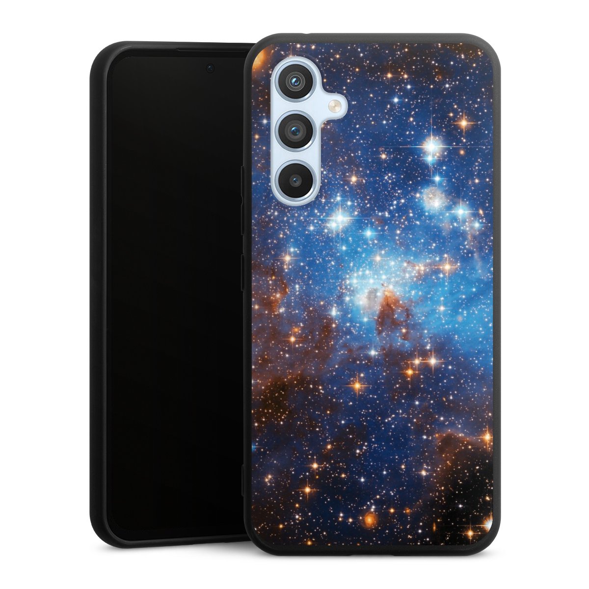 Galaxy A54 5G Handy Premium Silikon Hülle Handyhülle schwarz Case Star Weltall Galaxy Silikon Premium Case