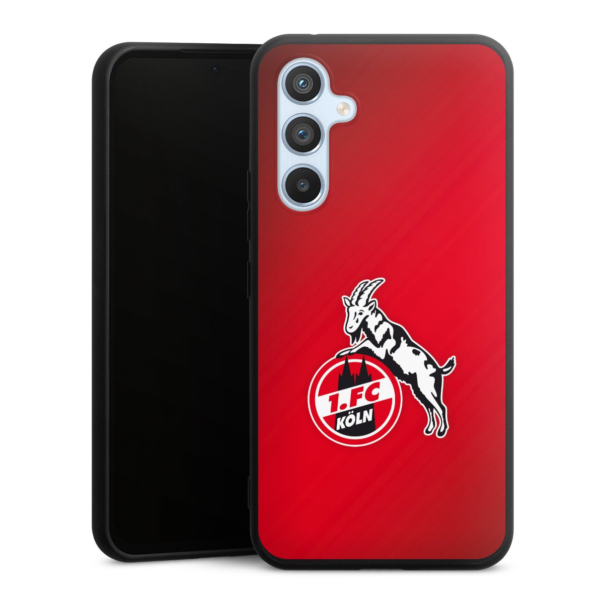 Galaxy A54 5G Handy Premium Silikon Hülle Handyhülle schwarz Case Official Licensed Product Effzeh 1. Fc Köln Silikon Premium Case