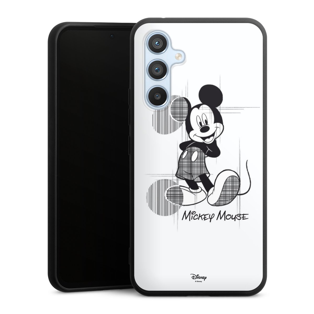 Galaxy A54 5G Handy Premium Silikon Hülle Handyhülle schwarz Case Disney Official Licensed Product Mickey Mouse Silikon Premium Case