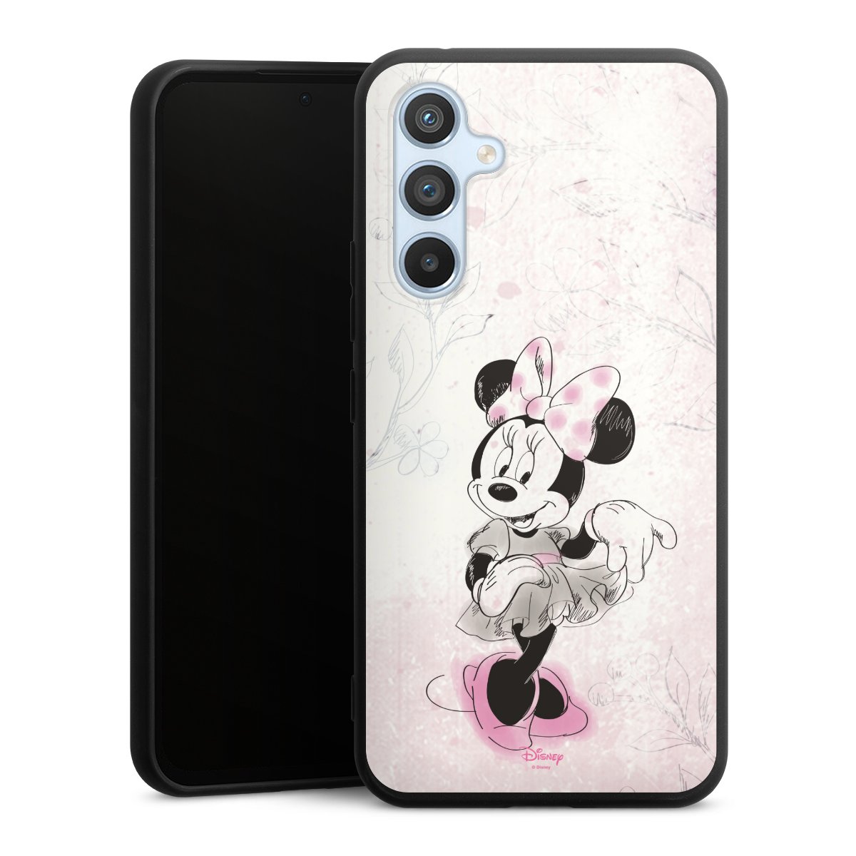 Galaxy A54 5G Handy Premium Silikon Hülle Handyhülle schwarz Case Disney Minnie Mouse Vintage Silikon Premium Case