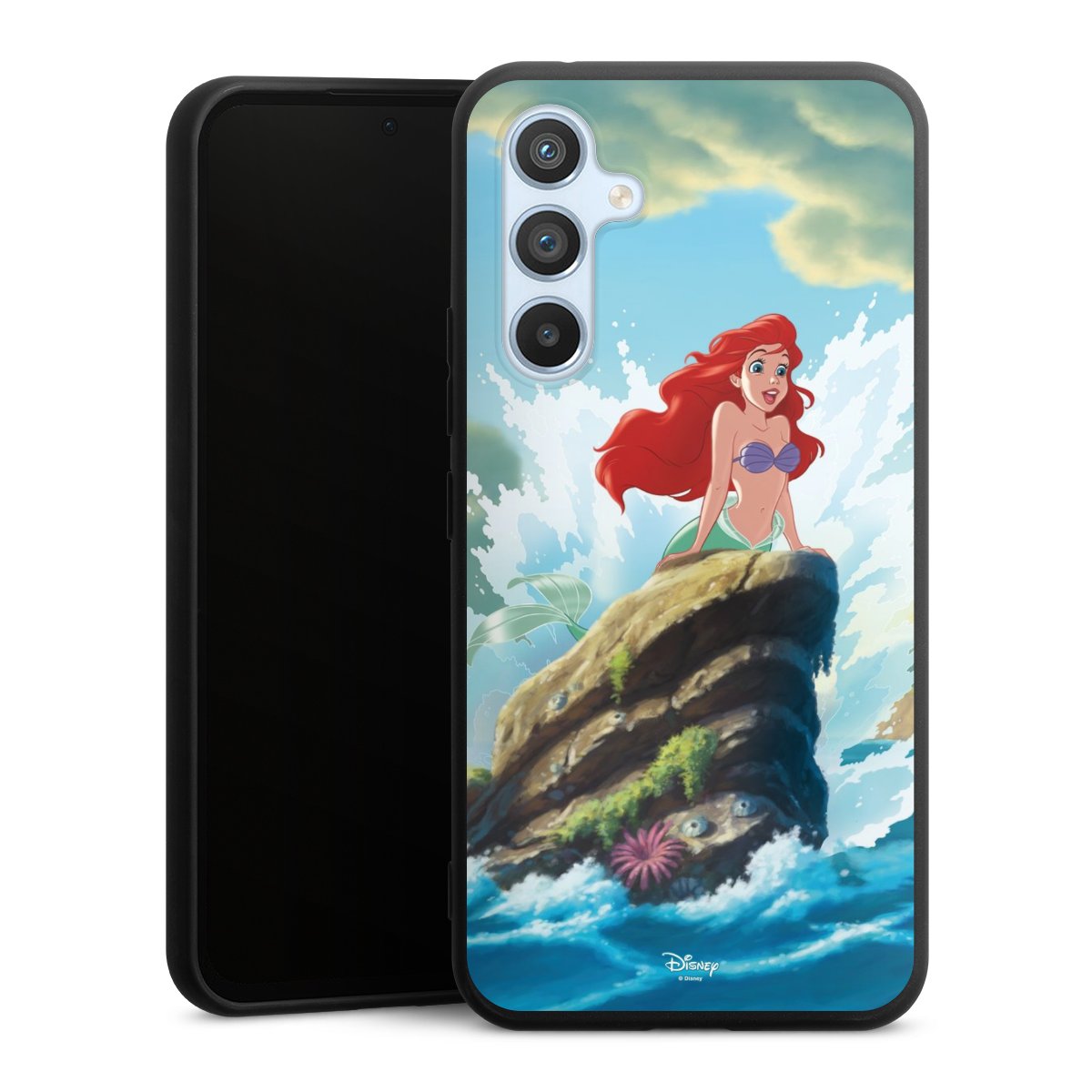 Galaxy A54 5G Handy Premium Silikon Hülle Handyhülle schwarz Case Mermaid Arielle Die Meerjungfrau Official Licensed Product Silikon Premium Case