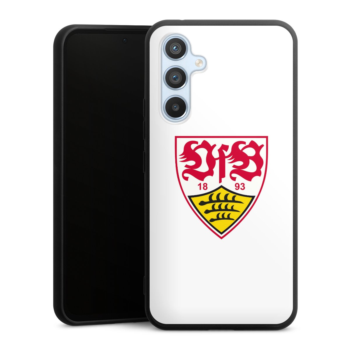 Galaxy A54 5G Handy Premium Silikon Hülle Handyhülle schwarz Case Logo Official Licensed Product Vfb Stuttgart Silikon Premium Case