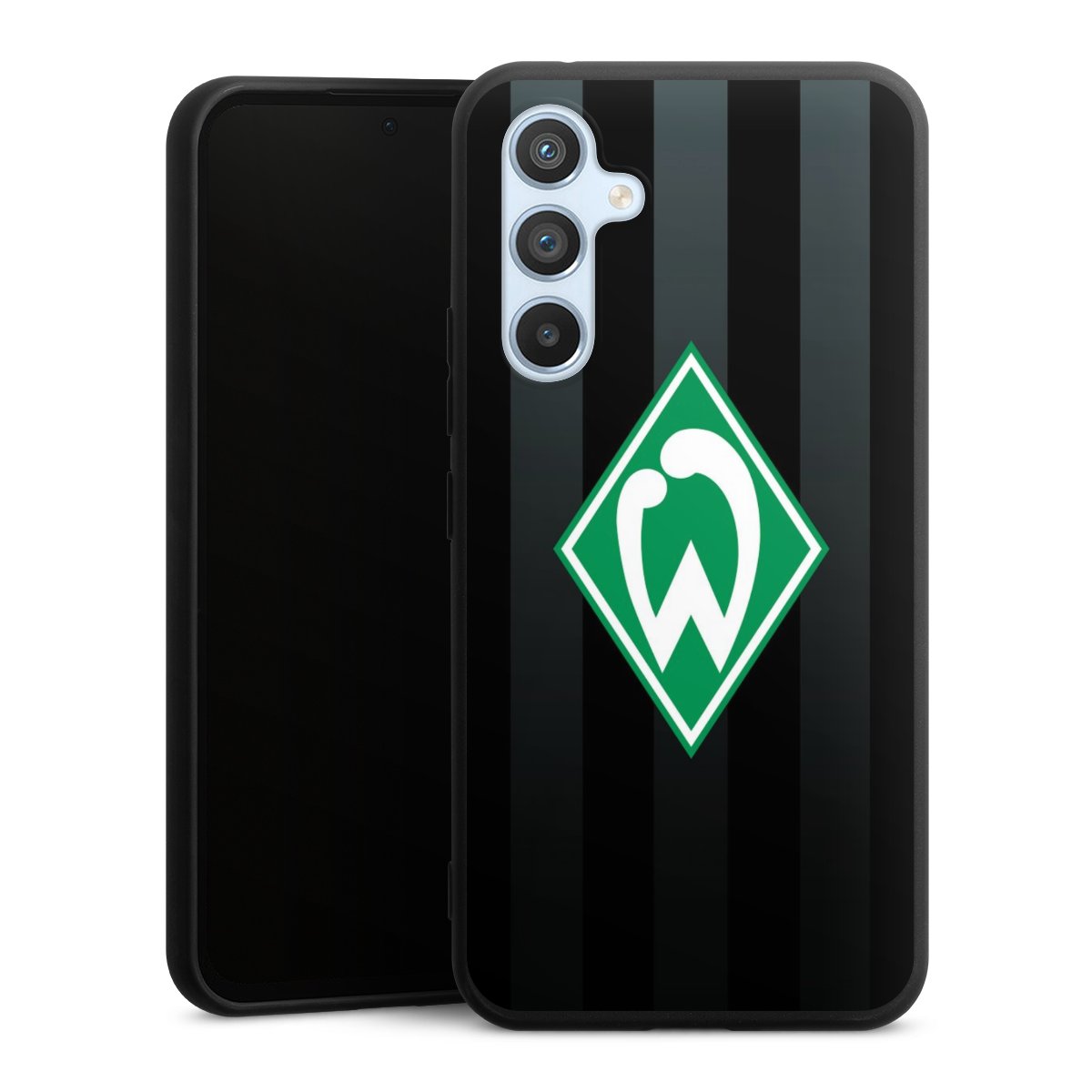 Galaxy A54 5G Handy Premium Silikon Hülle Handyhülle schwarz Case Stripes Sv Werder Bremen Official Licensed Product Silikon Premium Case