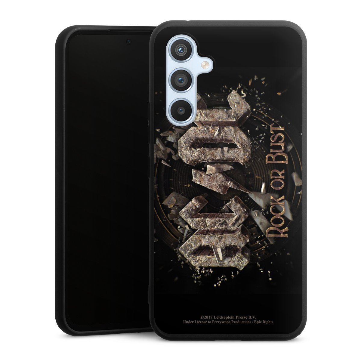 Galaxy A54 5G Handy Premium Silikon Hülle Handyhülle schwarz Case Acdc Official Licensed Product Rock Or Bust Silikon Premium Case