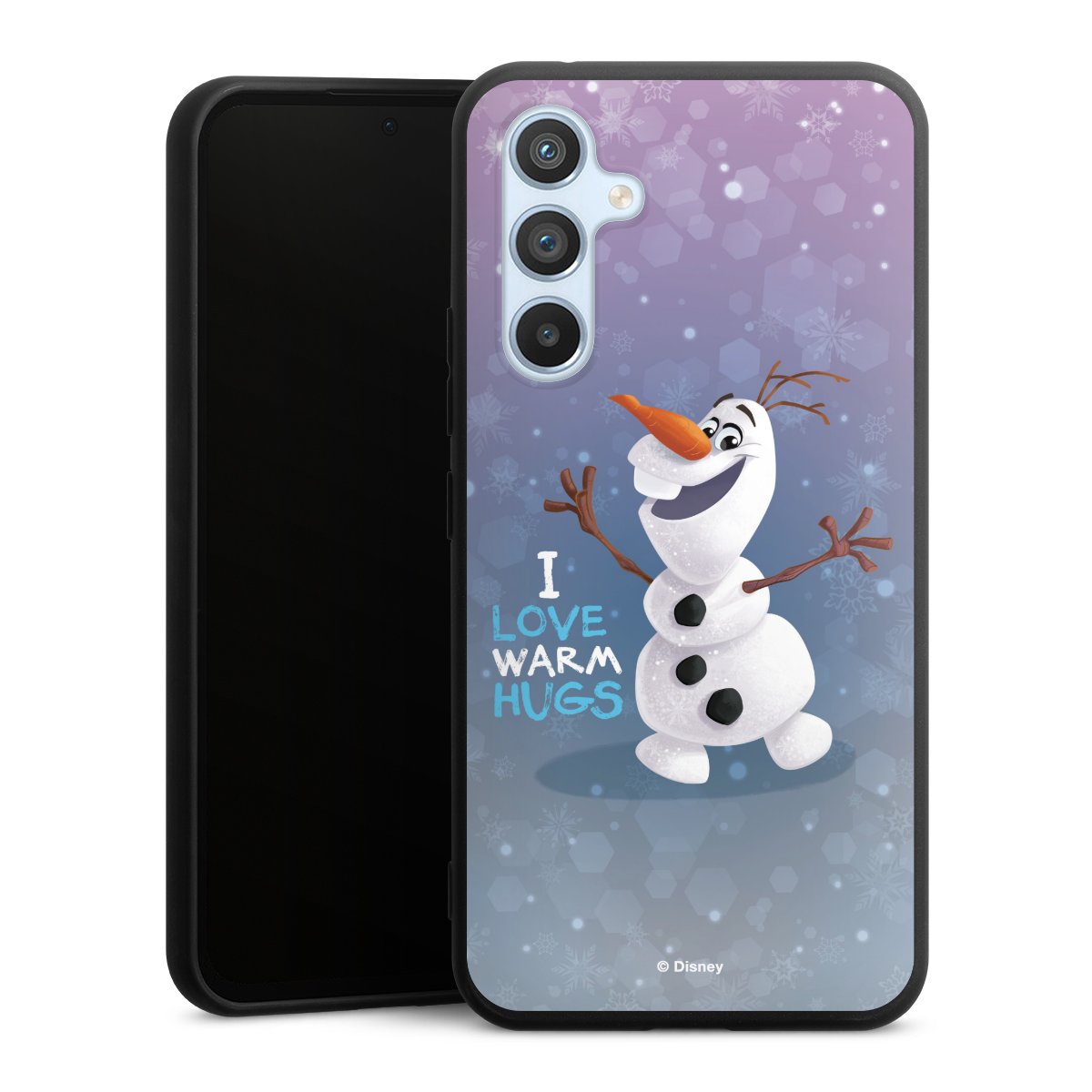 Galaxy A54 5G Handy Premium Silikon Hülle Handyhülle schwarz Case Frozen Frozen Olaf Official Licensed Product Silikon Premium Case