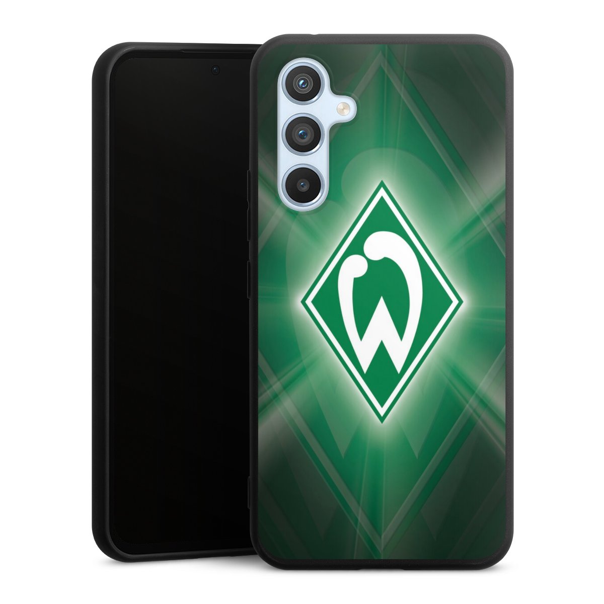 Galaxy A54 5G Handy Premium Silikon Hülle Handyhülle schwarz Case Sv Werder Bremen Official Licensed Product Coat Of Arms Silikon Premium Case