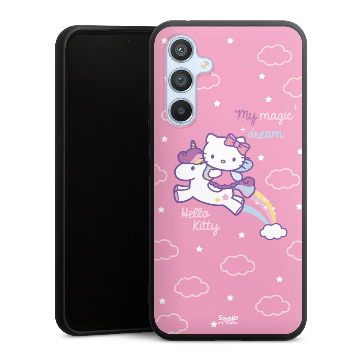 Galaxy A54 5G Handy Premium Silikon Hülle Handyhülle schwarz Case Einhorn Official Licensed Product Hello Kitty Silikon Premium Case