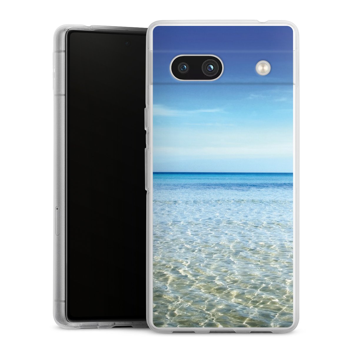 Google Pixel 7a Handy Silikon Hülle Case transparent Handyhülle Urlaub Sky Ocean Silikon Case