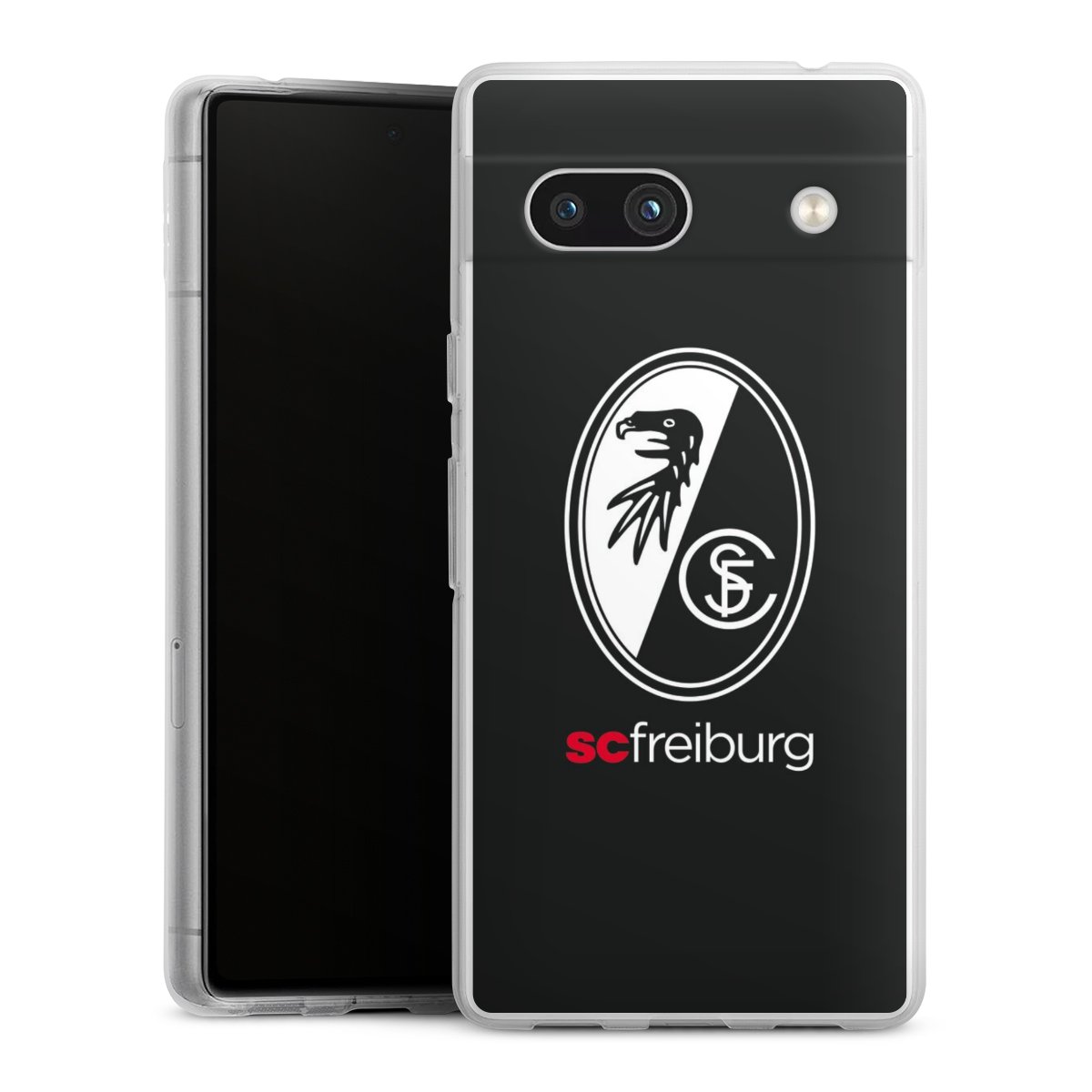 Google Pixel 7a Handy Silikon Hülle Case transparent Handyhülle Official Licensed Product Sc Freiburg Coat Of Arms Silikon Case