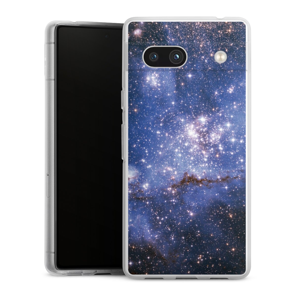 Google Pixel 7a Handy Silikon Hülle Case transparent Handyhülle Weltall Galaxy Weltraum Silikon Case