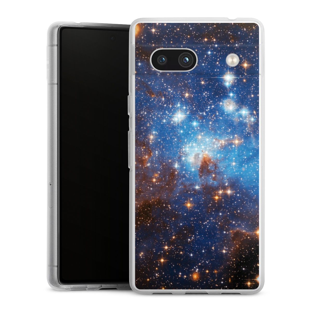 Google Pixel 7a Handy Silikon Hülle Case transparent Handyhülle Star Weltall Galaxy Silikon Case