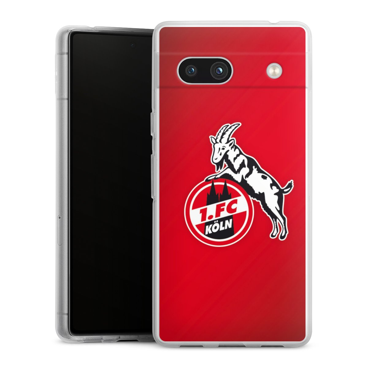 Google Pixel 7a Handy Silikon Hülle Case transparent Handyhülle Official Licensed Product Effzeh 1. Fc Köln Silikon Case