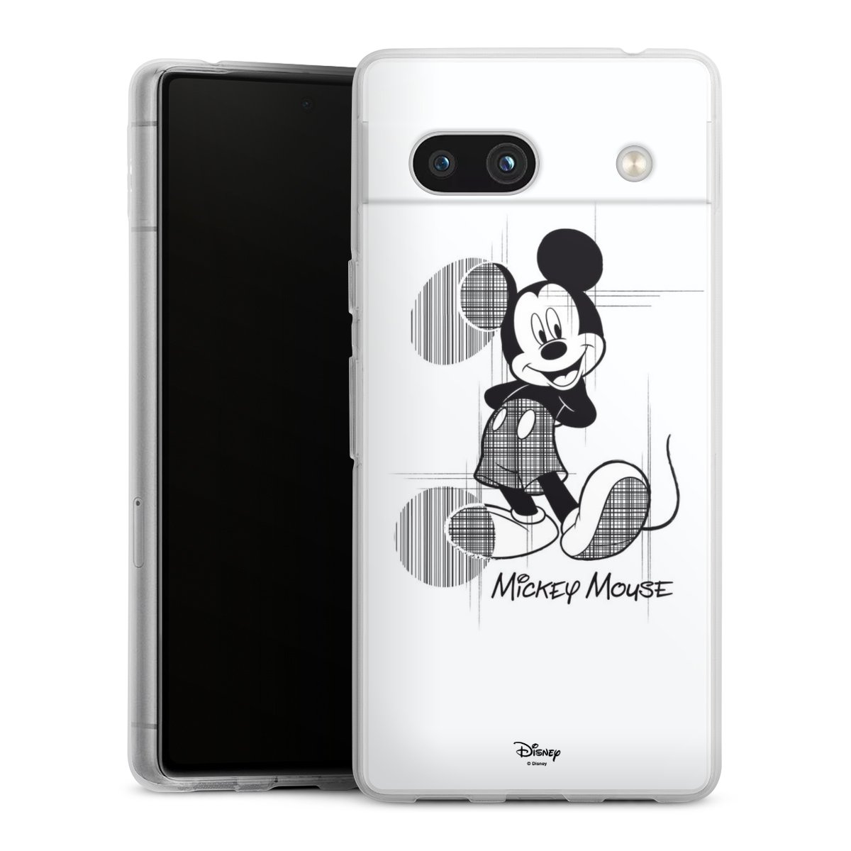 Google Pixel 7a Handy Silikon Hülle Case transparent Handyhülle Disney Official Licensed Product Mickey Mouse Silikon Case