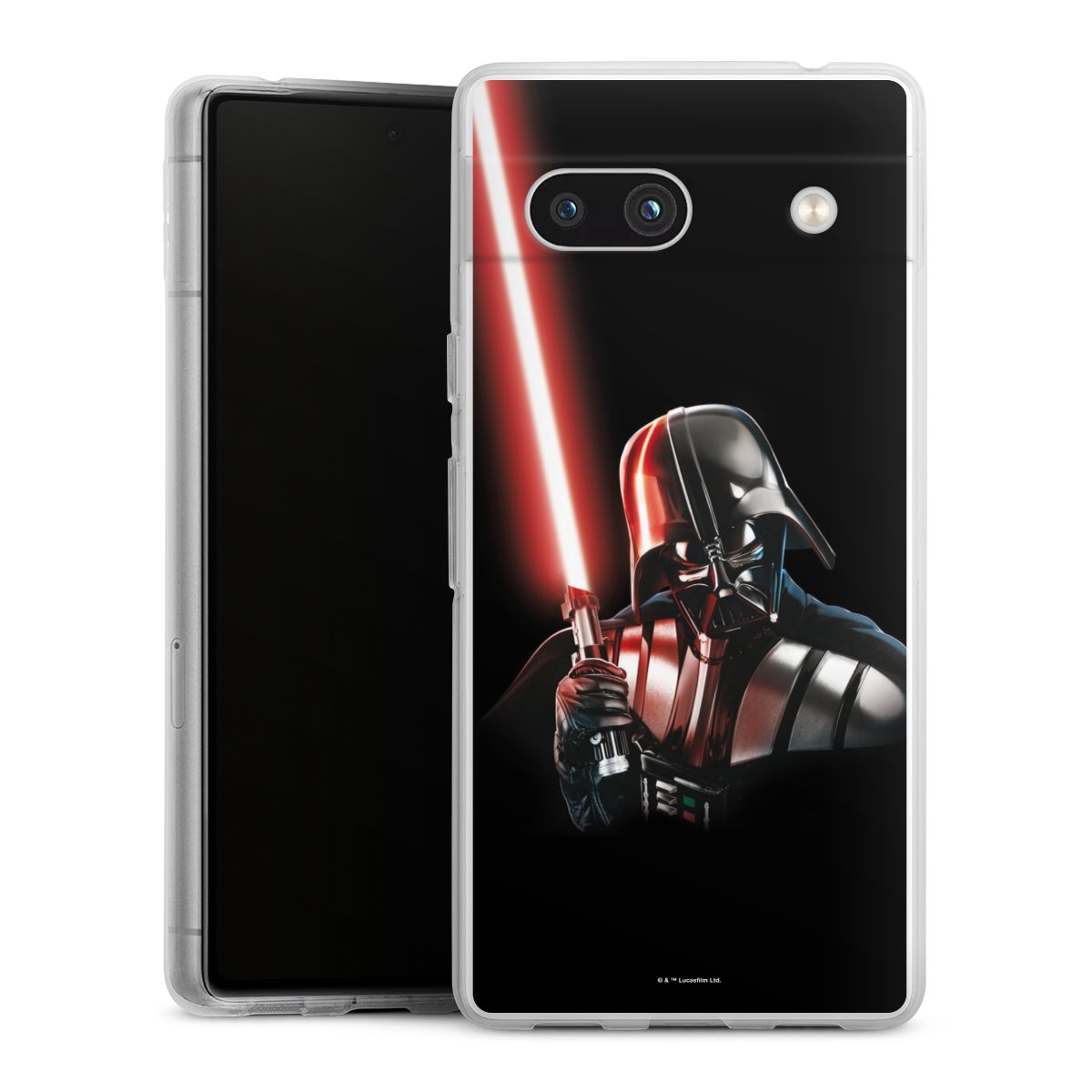 Google Pixel 7a Handy Silikon Hülle Case transparent Handyhülle Star Wars Merchandise Darth Vader Silikon Case