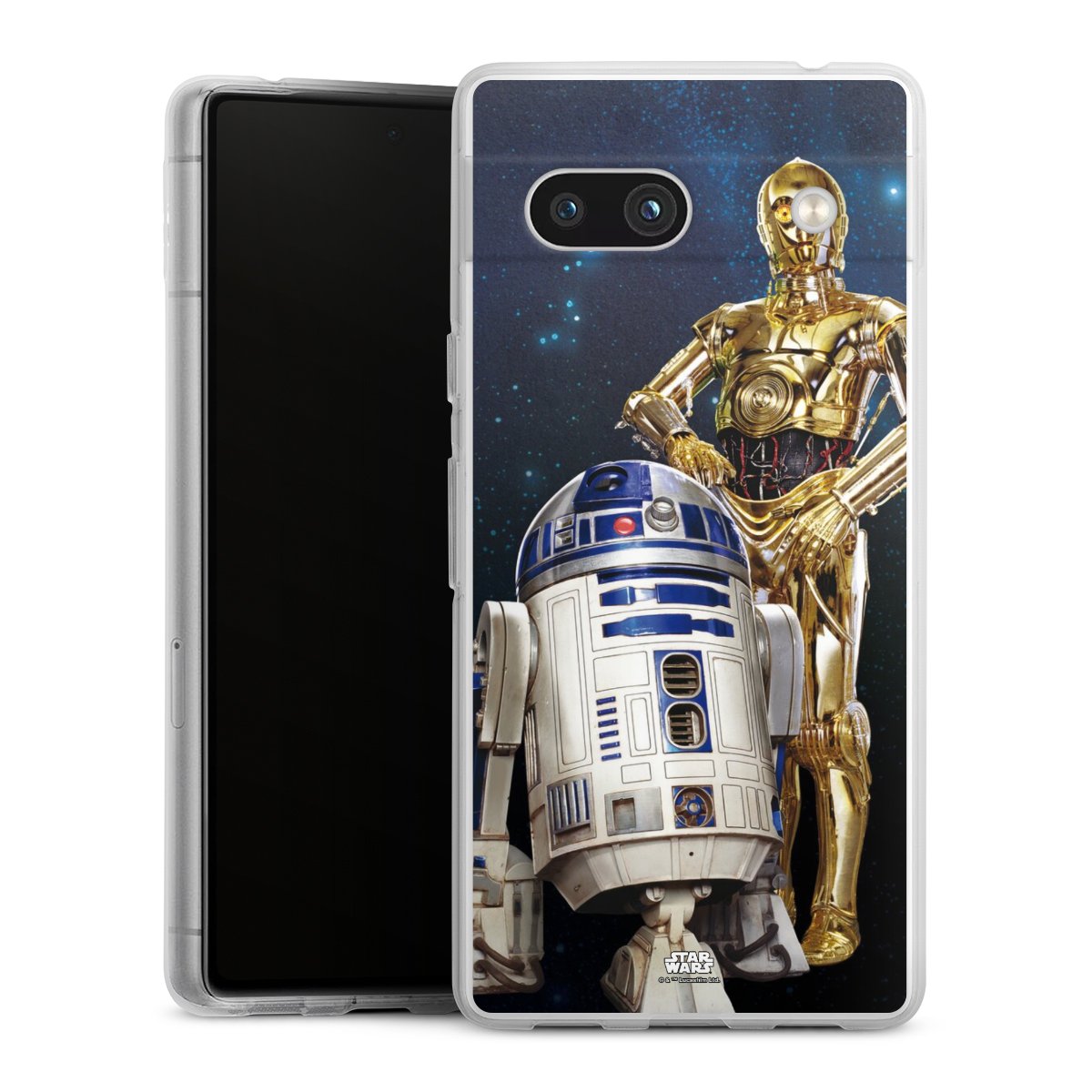 Google Pixel 7a Handy Silikon Hülle Case transparent Handyhülle Weltall Star Wars R2d2 Silikon Case