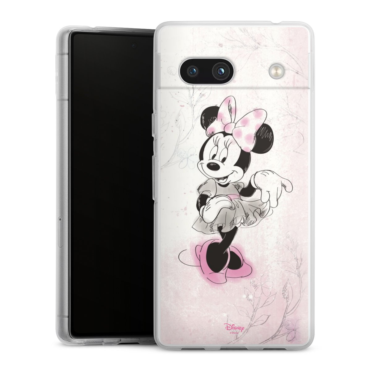 Google Pixel 7a Handy Silikon Hülle Case transparent Handyhülle Disney Minnie Mouse Vintage Silikon Case