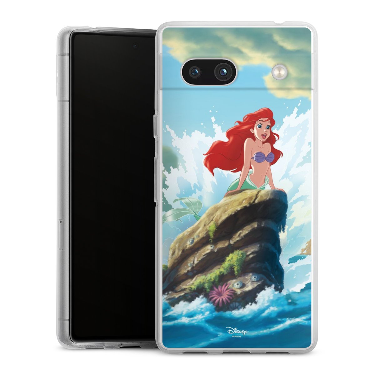 Google Pixel 7a Handy Silikon Hülle Case transparent Handyhülle Mermaid Arielle Die Meerjungfrau Official Licensed Product Silikon Case