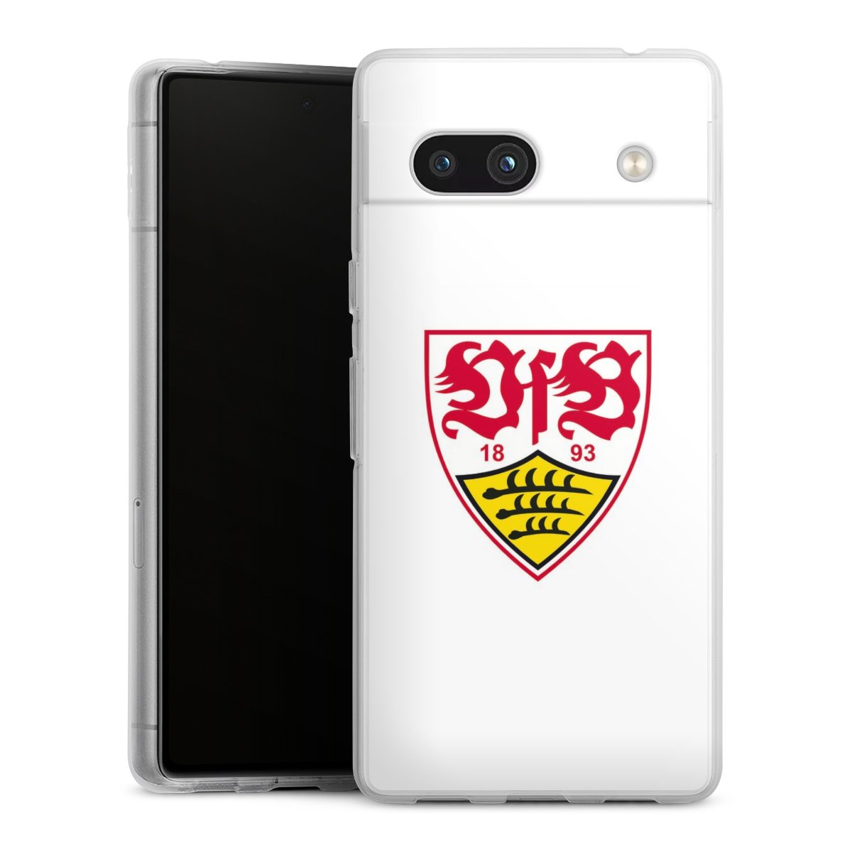 Google Pixel 7a Handy Silikon Hülle Case transparent Handyhülle Logo Official Licensed Product Vfb Stuttgart Silikon Case