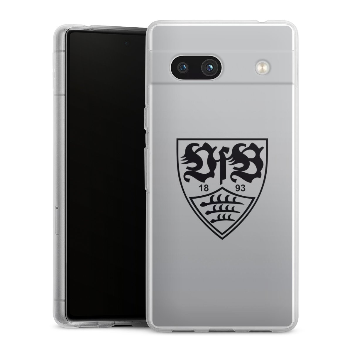 Google Pixel 7a Handy Silikon Hülle Case transparent Handyhülle Logo Vfb Stuttgart Official Licensed Product Silikon Case