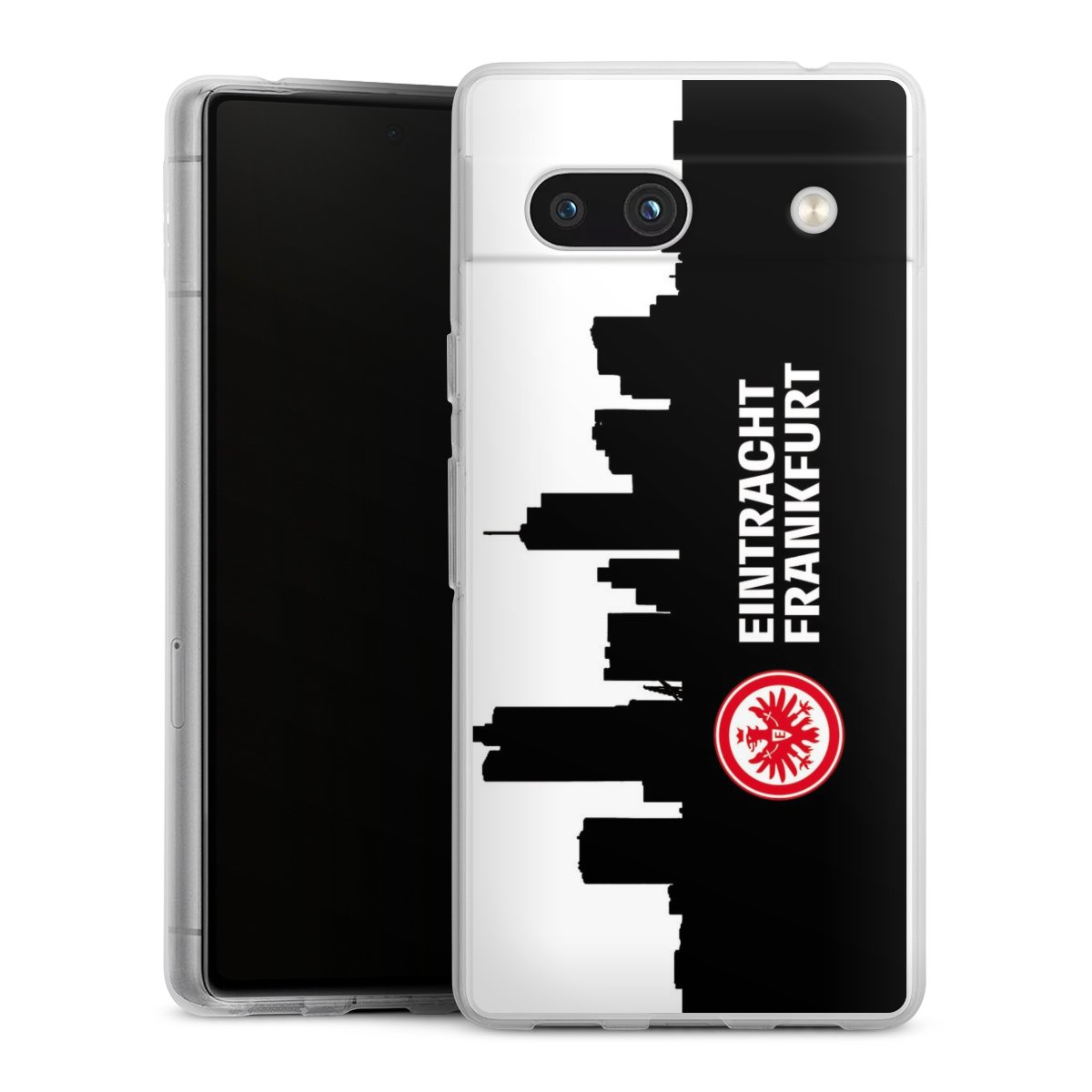 Google Pixel 7a Handy Silikon Hülle Case transparent Handyhülle Sge Eintracht Frankfurt Official Licensed Product Silikon Case