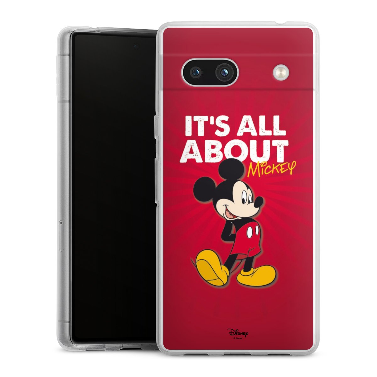 Google Pixel 7a Handy Silikon Hülle Case transparent Handyhülle Mouse Disney Official Licensed Product Silikon Case