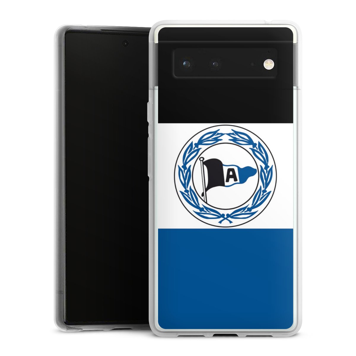 Google Pixel 6 Handy Silikon Hülle Case transparent Handyhülle Arminen Official Licensed Product Arminia Bielefeld Silikon Case