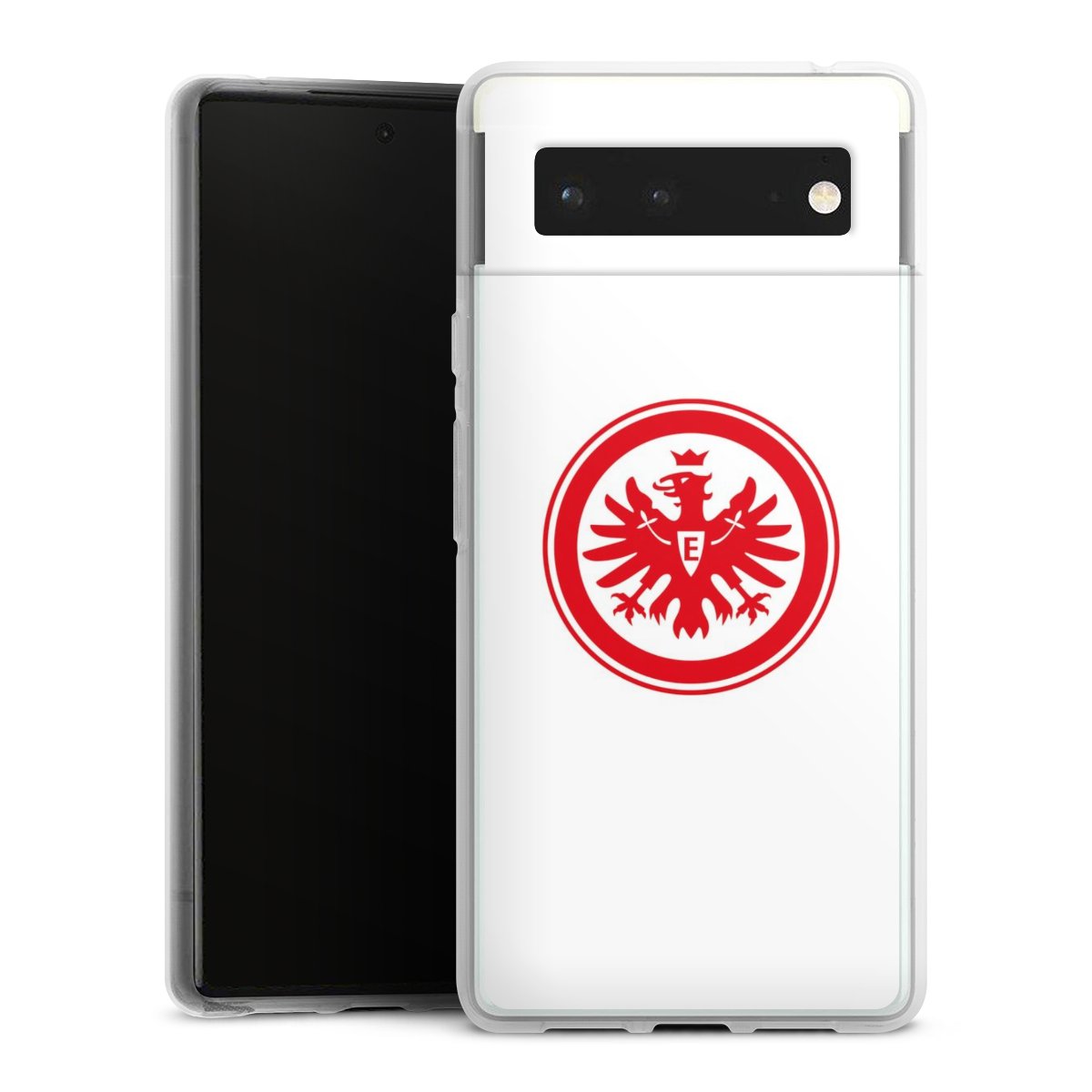 Google Pixel 6 Handy Silikon Hülle Case transparent Handyhülle Sge Eintracht Frankfurt Official Licensed Product Silikon Case