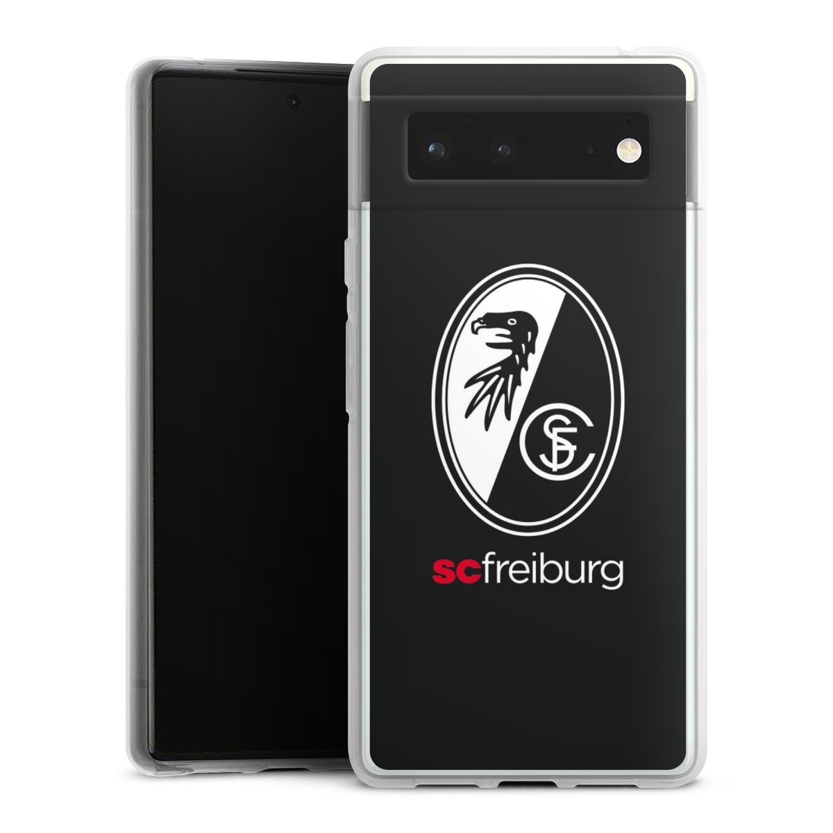 Google Pixel 6 Handy Silikon Hülle Case transparent Handyhülle Official Licensed Product Sc Freiburg Coat Of Arms Silikon Case