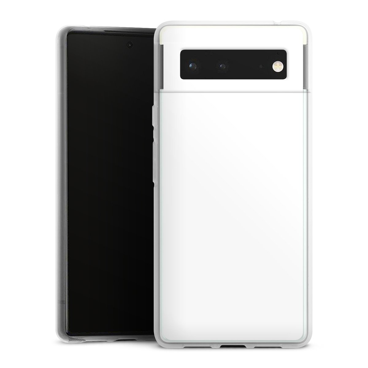 Google Pixel 6 Handy Silikon Hülle Case transparent Handyhülle Unicoloured Colour White Silikon Case