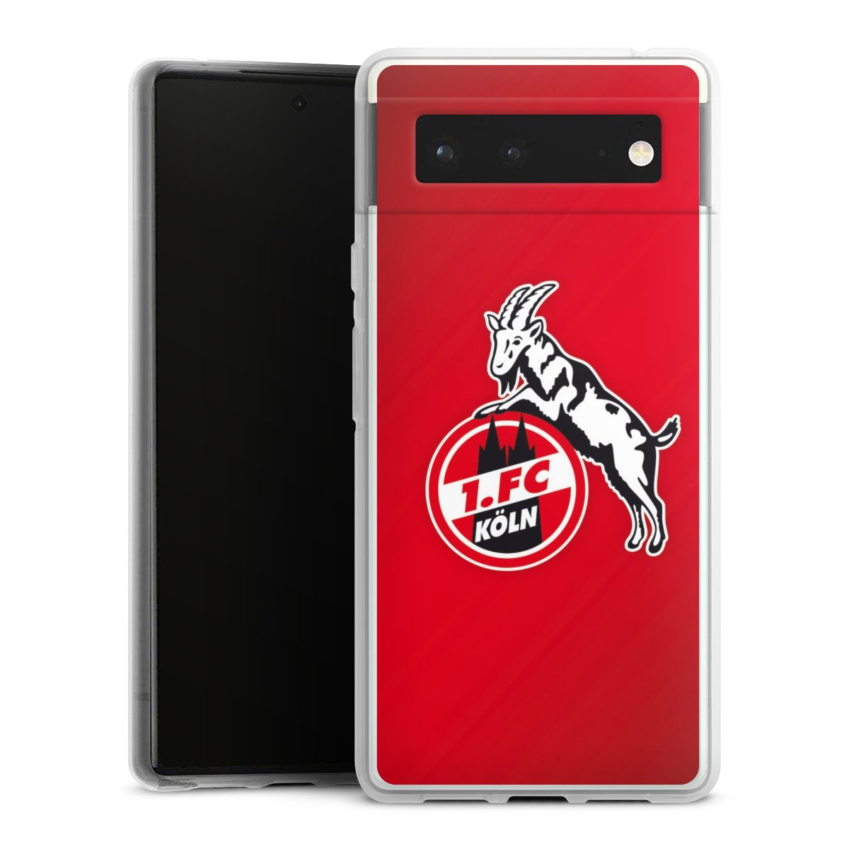 Google Pixel 6 Handy Silikon Hülle Case transparent Handyhülle Official Licensed Product Effzeh 1. Fc Köln Silikon Case