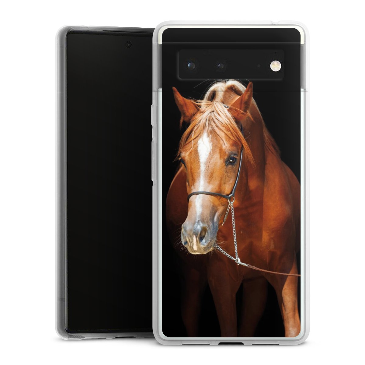 Google Pixel 6 Handy Silikon Hülle Case transparent Handyhülle Mare Horse Hobby Silikon Case