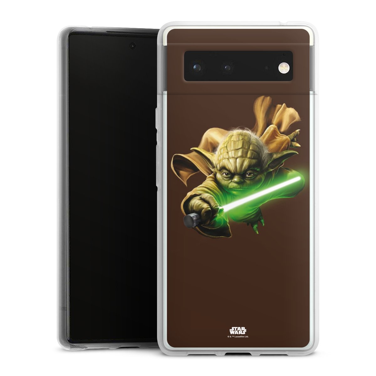 Google Pixel 6 Handy Silikon Hülle Case transparent Handyhülle Yoda Merchandise Star Wars Silikon Case