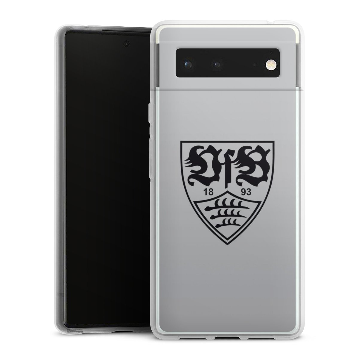 Google Pixel 6 Handy Silikon Hülle Case transparent Handyhülle Logo Vfb Stuttgart Official Licensed Product Silikon Case