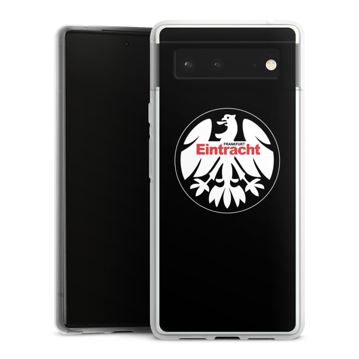 Google Pixel 6 Handy Silikon Hülle Case transparent Handyhülle Official Licensed Product Eintracht Frankfurt Sge Silikon Case