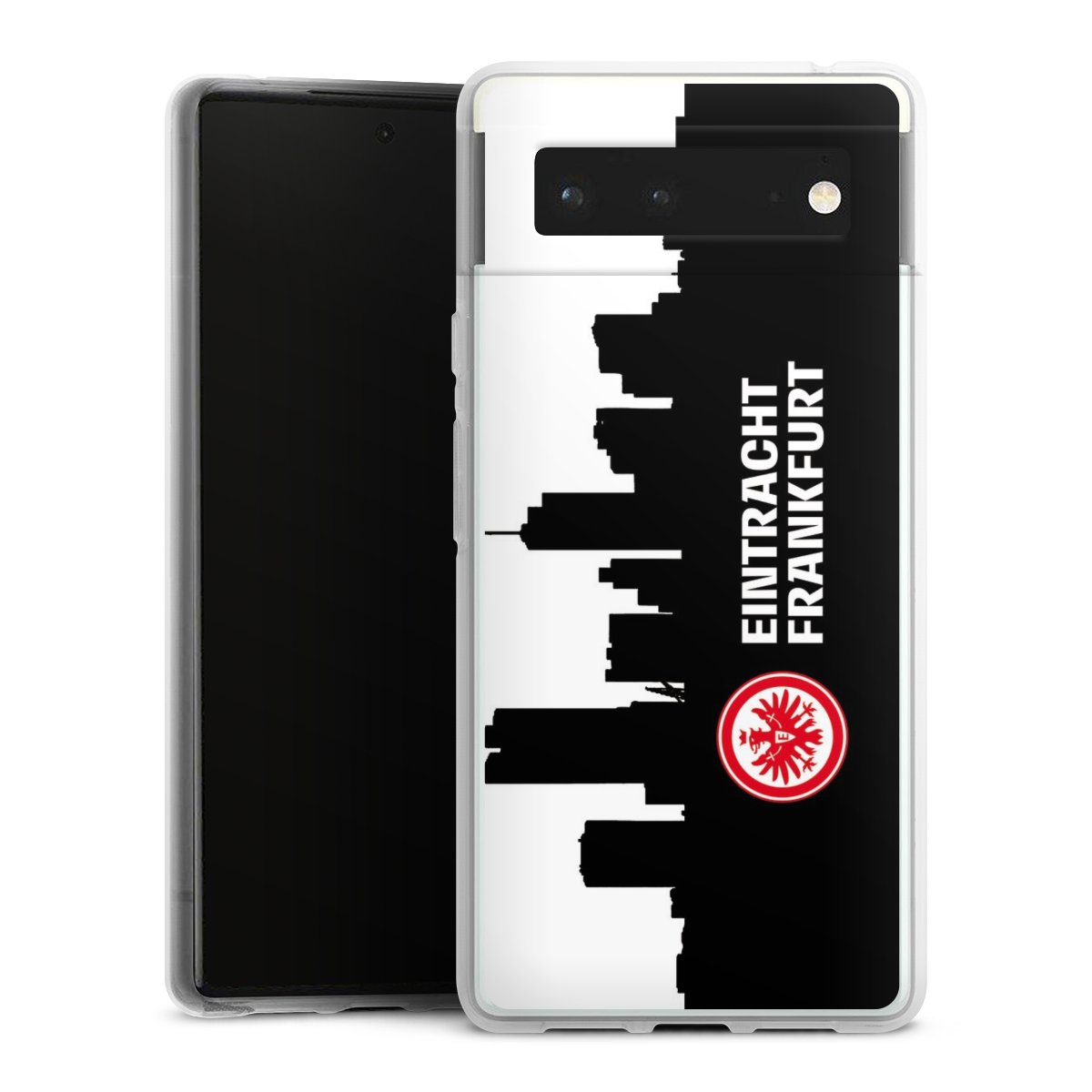 Google Pixel 6 Handy Silikon Hülle Case transparent Handyhülle Sge Eintracht Frankfurt Official Licensed Product Silikon Case