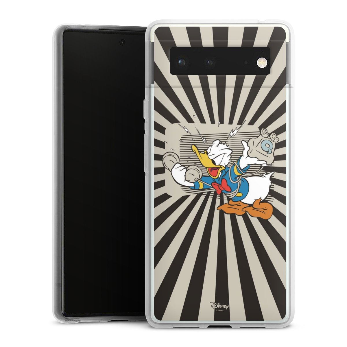 Google Pixel 6 Handy Silikon Hülle Case transparent Handyhülle Donald Duck Disney Official Licensed Product Silikon Case