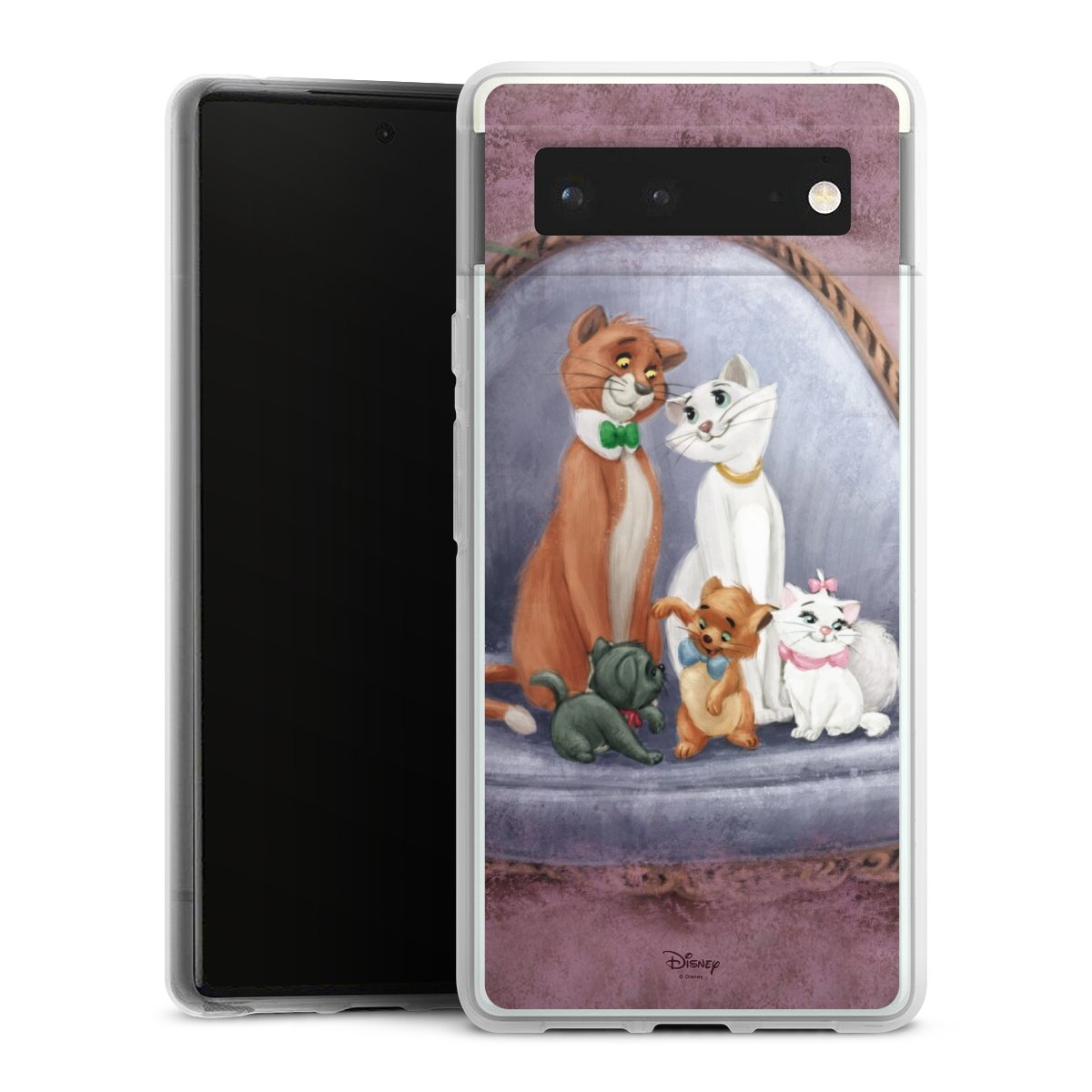 Google Pixel 6 Handy Silikon Hülle Case transparent Handyhülle Official Licensed Product Disney Aristocats Silikon Case