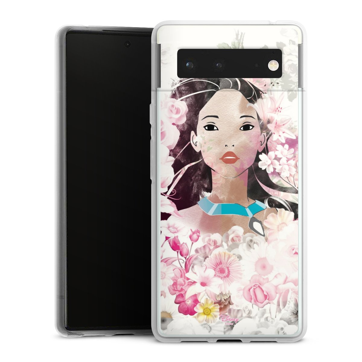 Google Pixel 6 Handy Silikon Hülle Case transparent Handyhülle Pocahontas Official Licensed Product Disney Silikon Case